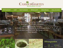 Tablet Screenshot of cassiusgarten.de